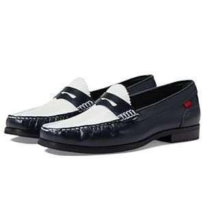Men's Navy and White Loafers